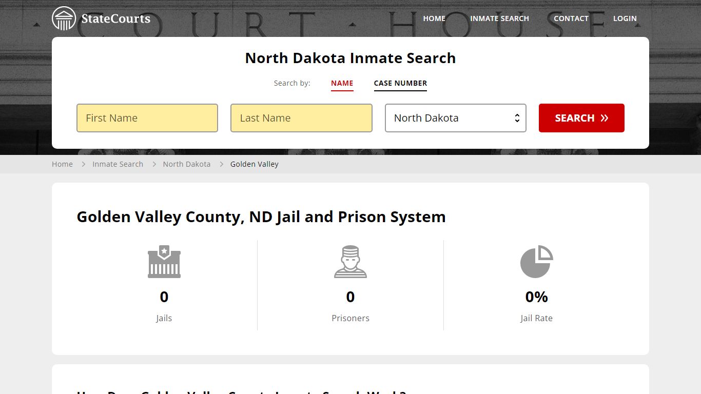 Golden Valley County, ND Inmate Search - StateCourts